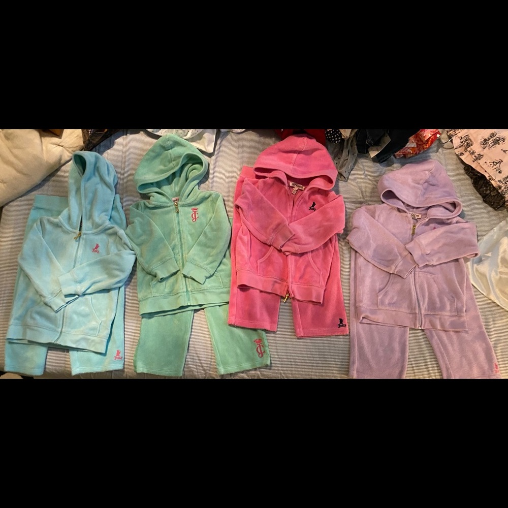Vintage kids juicy couture French terry track sets
